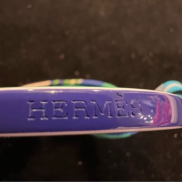 HERMES ISTHME Pigment Lacquer Silk Cord Necklace Pendant - Picture 9 of 10